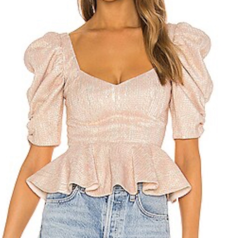 Puff Sleeve Top Amanda Uprichard revolve Natasha top